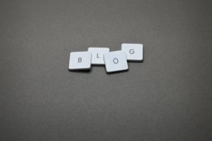 blog spelled out with scrabble pieces