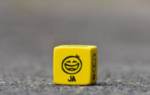 happy face on dice