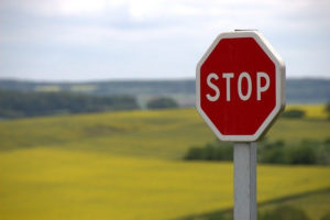 stop sign to avoid online scams