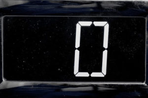 image of a clock at zero